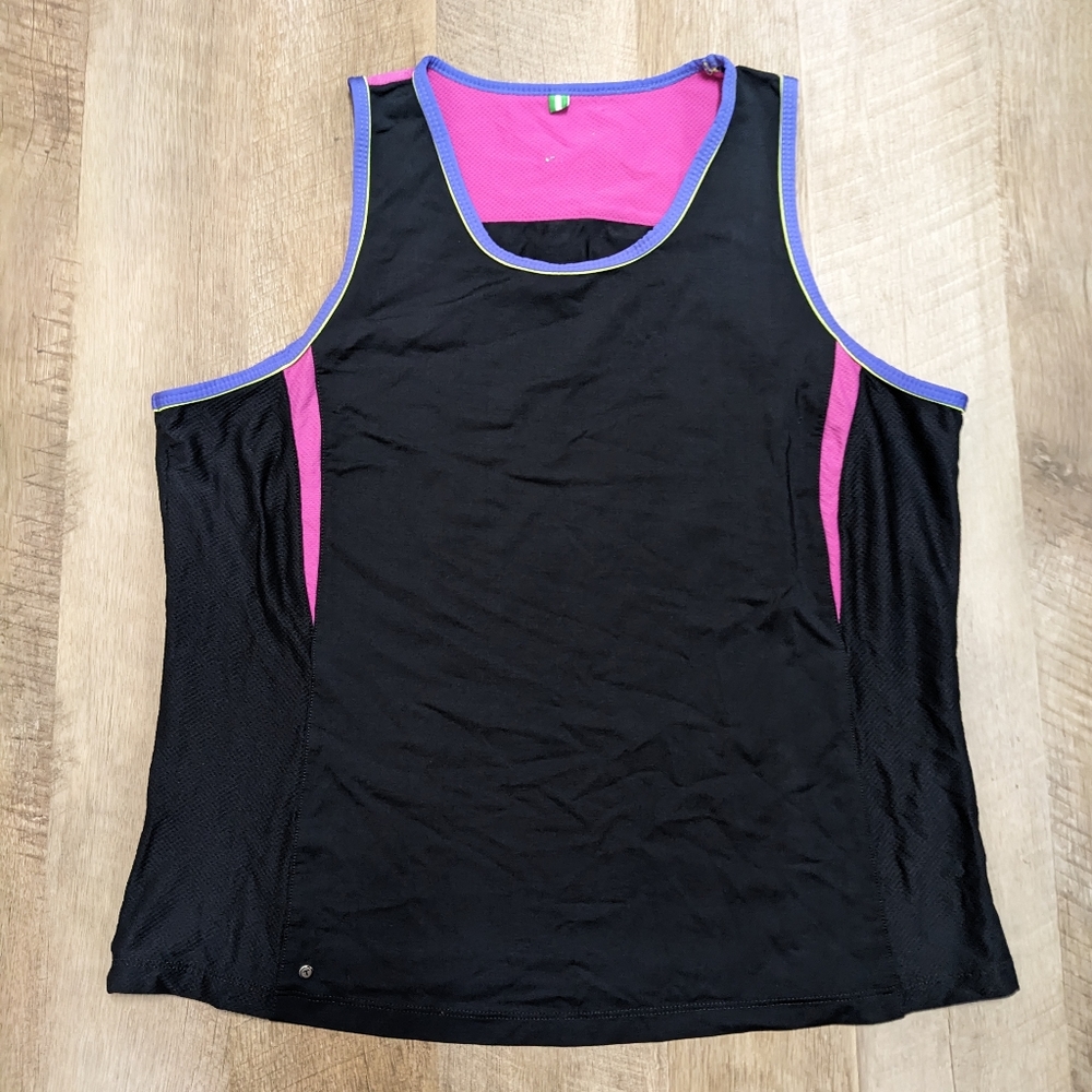 Tail Tech Sleeveless Active Top Retro Pink and Black
